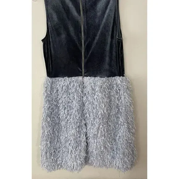 Sunday In Brooklyn Size Medium Feather Velvet Party Dress Fairy Anthropologie - Picture 3 of 9